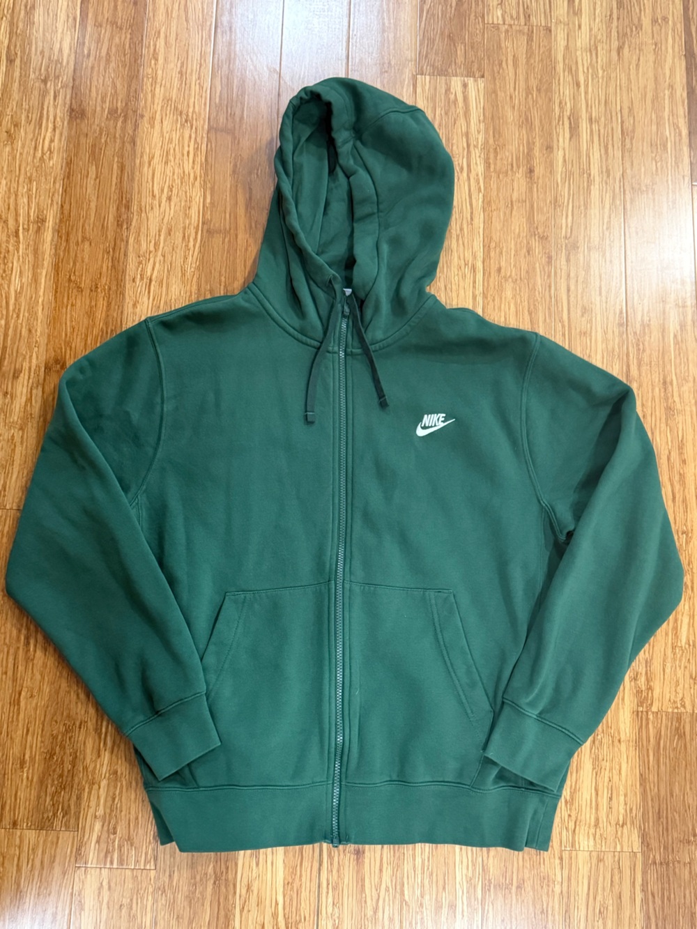 Nike Men's Green Full-Zip Hoodie